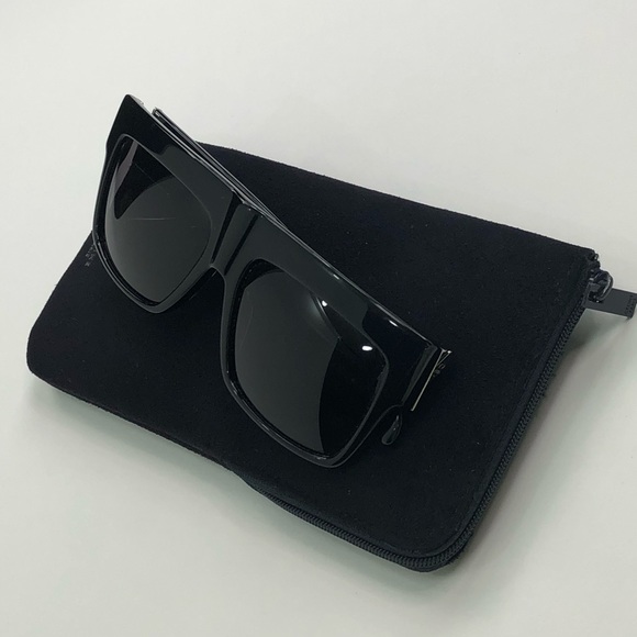 Celine Accessories Flat Top Zz 41756 Black Sunglasses Poshmark